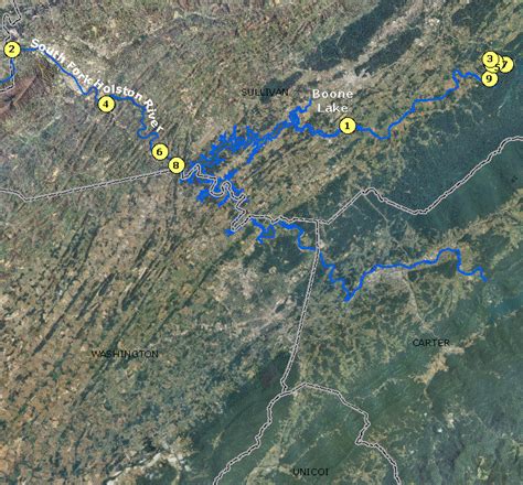 Localwaters South Holston River Maps Boat Ramps TN