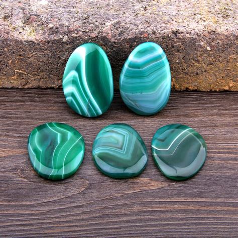 Green Stripe Agate Slice Polished Agate Slices Bulk Geode | Etsy