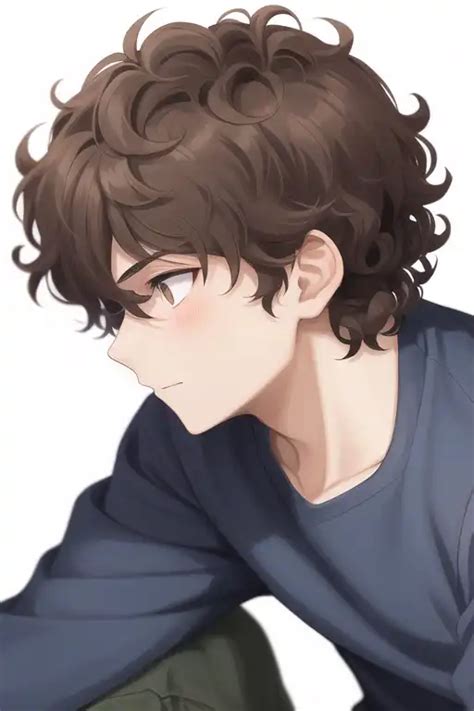 AI Art: Anime Boy with Brown Curly Hair Ver 1. by @Toothpatches#2988 ...