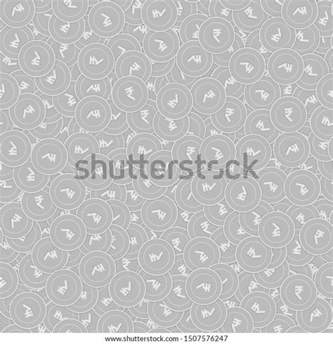 Indian Rupee Silver Coins Seamless Pattern Stock Vector (Royalty Free ...