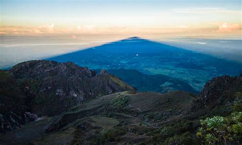 Massive Shadow At Sunrise From Volcan Baru In Panama Stock Photo ...