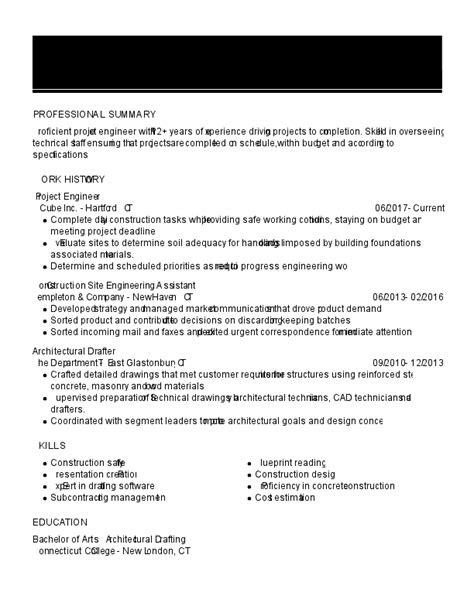 Professional Civil Engineering Resume Examples