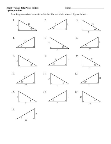 Worksheet Trigonometric Ratios Worksheet Calculating Angle — db-excel.com