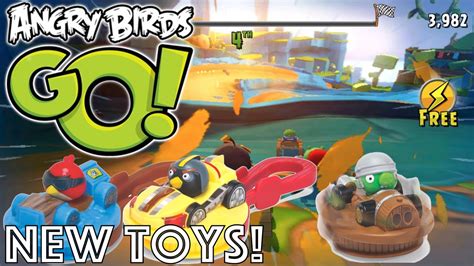 Let's Play with New Angry Birds Go! & Stella Burger King Toys - YouTube