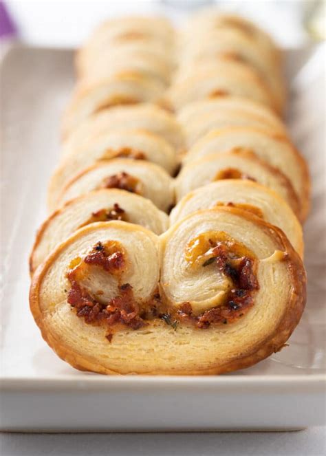 Savory Palmiers with Bacon, Gruyère, and Caramelized Onions - Striped ...