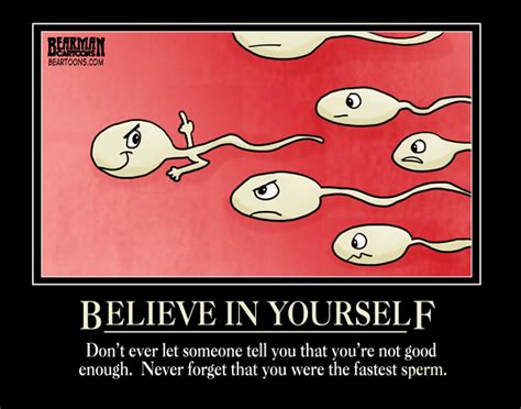 Believe in Yourself Motivational Poster - Bearman Cartoons