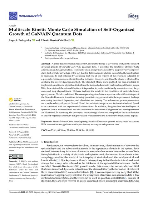 Multiscale_Kinetic_Monte_Carlo_Simulation_of_Self- | PDF | Epitaxy | Applied And ...