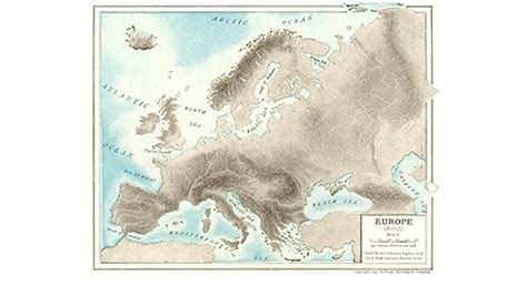 Physical Map Of Europe Rivers And Mountains