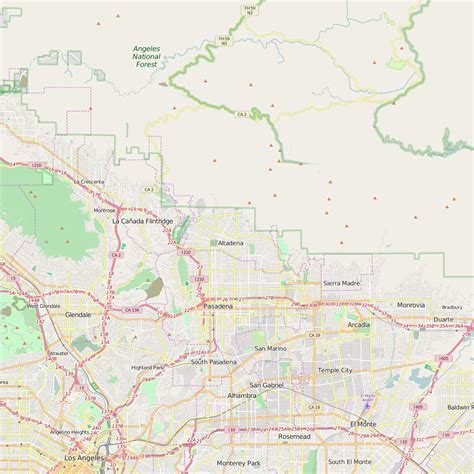 Detailed Editable Vector Map of Altadena – Map Illustrators