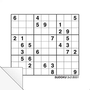 Free Printable Sudoku 3x3 B002 | Creative Center