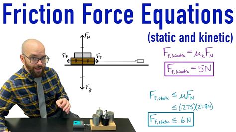 Friction Force Equations - Static and Kinetic (Sliding) - Conceptual + Example Problem - YouTube