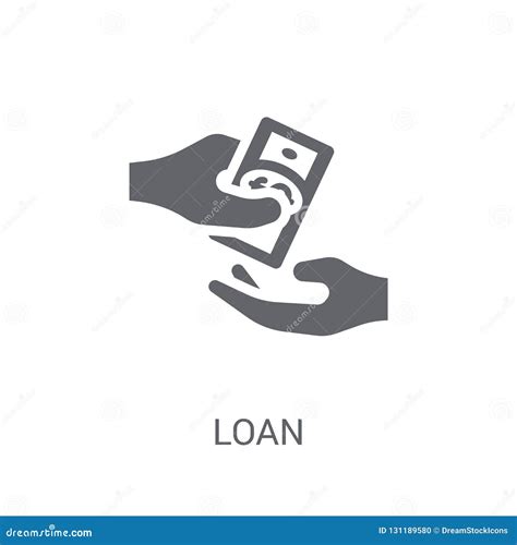 Loan Icon. Trendy Loan Logo Concept on White Background from Cry Stock Vector - Illustration of ...