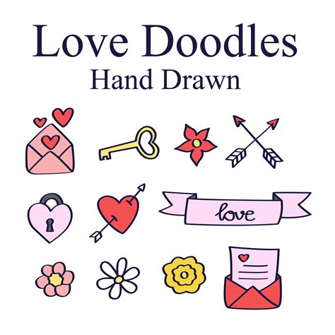 Hand Drawn Love Doodles 180436 Vector Art at Vecteezy