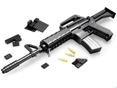 WW American Soliders M16 Assault Gun Lego Machine Gun Compatible Boys Gift Toy