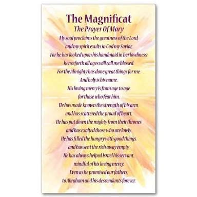 Image result for the Magnificat | Prayers, Prayer cards, Magnificat