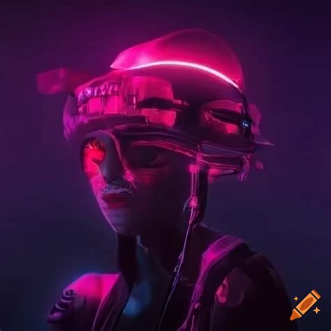 Neon-lit cyberpunk killer drone
