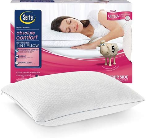 Serta Absolute Comfort 2-in-1 Pillow | Serta, Reversible pillow, Pillows