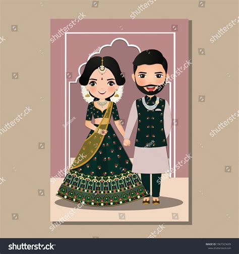 Indian Wedding Cartoon Character For Engagement Photos and Images ...