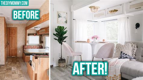 RV Renovation Before & After Vintage Glam Makeover! | Our DIY Camper 2 ...