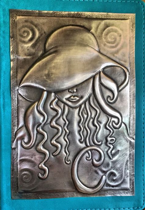 187041549e83845a0130726a43dc6b37.jpg (736×1061) | Aluminum foil art, Metal embossing art, Copper art