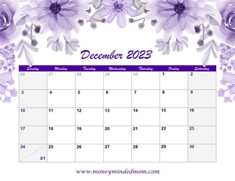 Free December Calendar Printable Templates for 2023 & 2024