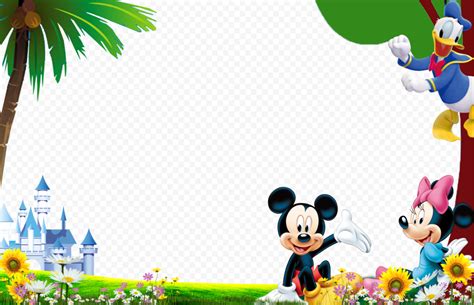 Mickey Mouse With Friends Photo Frame HD PNG | Citypng