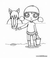 Coloring Pages Girl Riding Horse sketch template