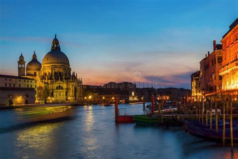 Grand Canal in Venice at Night Stock Image - Image of dusk, italy: 87906403