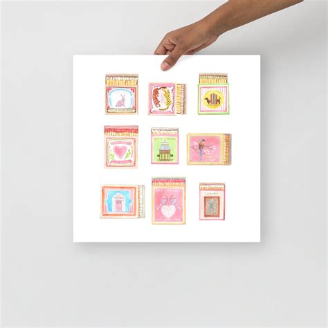 Matchbox Art Collection Print, Watercolor Painting, Vintage Matchbox ...