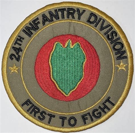 US Army OCP 24th Infantry Division "First to Fight" Patch - Decal Patch ...