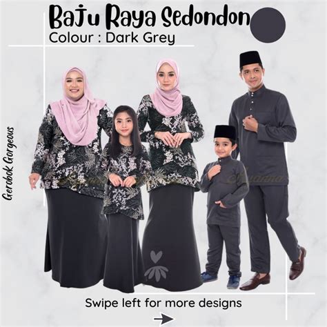 Baju Raya Warna Kelabu : Baju Raya Grey Colour Baju Kurung Anies Warna ...