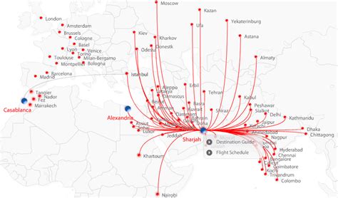 Air Arabia route map