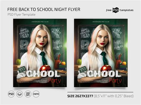 Free Back to School Night Flyer PSD Template by Free PSD Templates on Dribbble