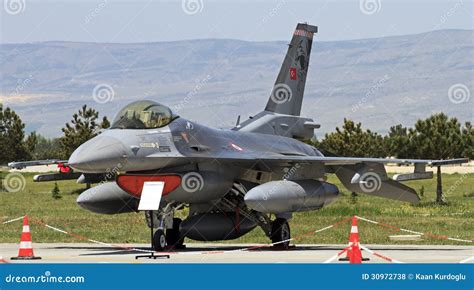 Turkish Air Force F-16 editorial stock photo. Image of turkish - 30972738