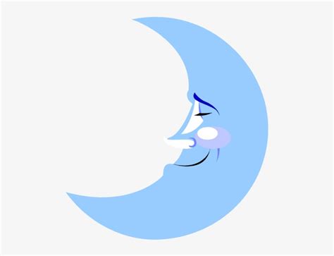 Graphics For Blue Crescent Moon Graphics - Half Moon Cartoon Blue ...