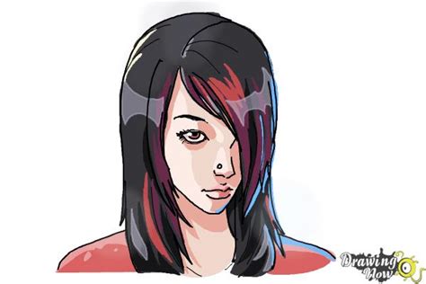 How to Draw Emo Hair - DrawingNow