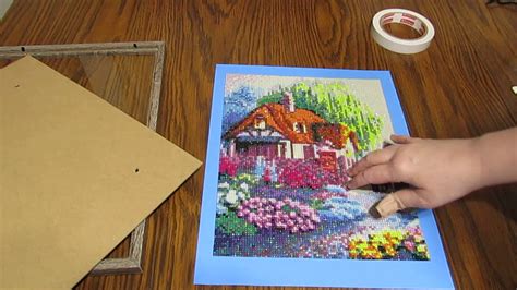 Framing a diamond painting - Easy and Inexpensive! - YouTube