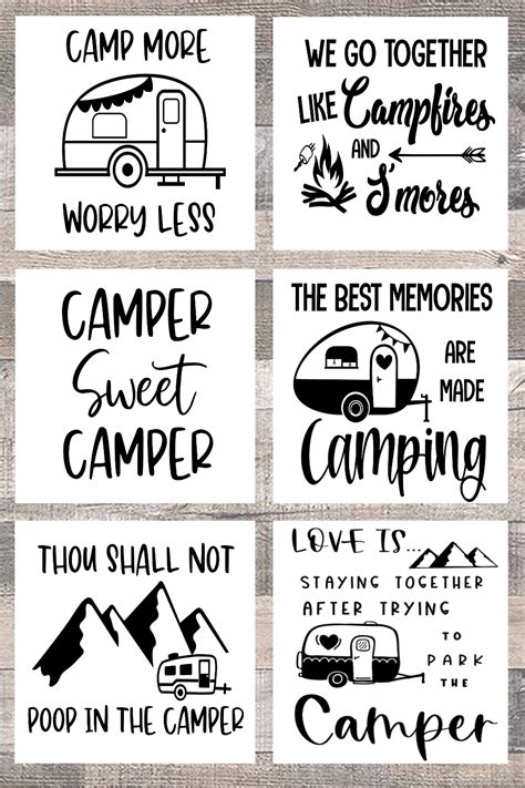 Camping Signs Printables