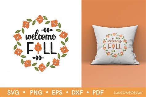 Welcome Fall Round Sign SVG Graphic by LanaClueDesign · Creative Fabrica