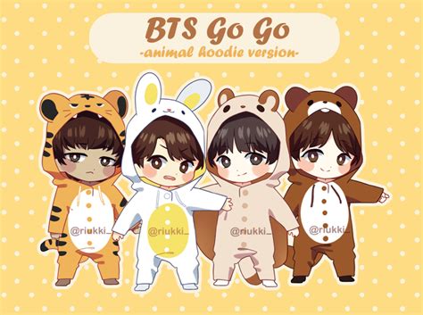 BTS Vocal Line Go Go Animal Onesies + Speedpaint by Riukkii on DeviantArt