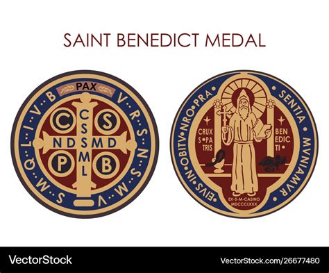 Saint benedict medal Royalty Free Vector Image