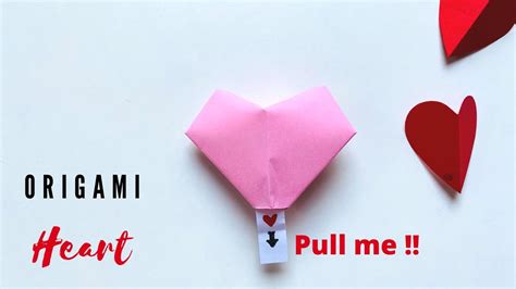 Origami Heart with Message for Valentines Day | Pull Tab Message | 3D Origami Heart # ...