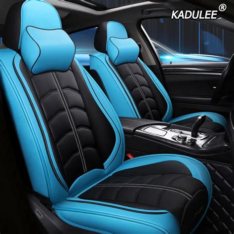 KADULEE luxury leather car seat cover for opel vectra c astra j h g meriva insignia zafira a ...