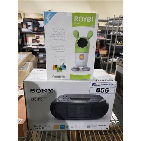 SONY CFD-S70 BOOMBOX, CASSETTE CD PLAYER, AND RYOBI ROBOT