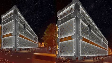 Louis Vuitton : un bâtiment en forme de mallette installé à Paris