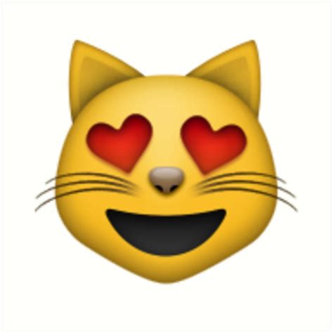 "Heart Eyes Cat Emoji" Art Prints by nojams | Redbubble