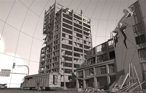 Destroyed City - BEST PRICE 3D Model $199 - .3ds .c4d .fbx .lwo .max ...