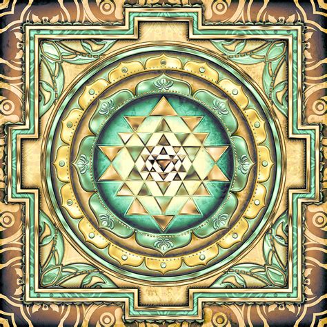 Sri Yantra 3 Digital Art by Sampad Art