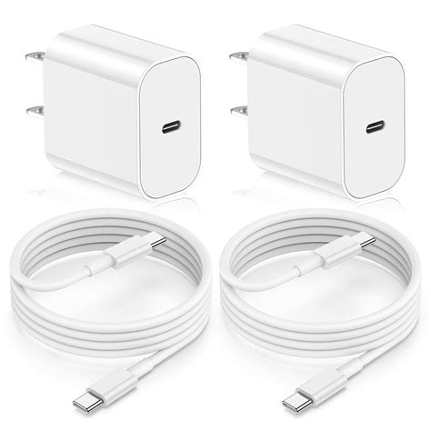 iPhone 15 USB C Fast Charger, 2 Pack 20W Fast Charging Wall Charger ...