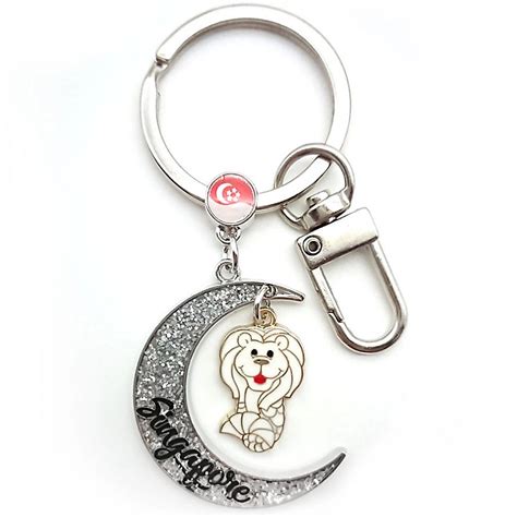 Buy SINGAPORE PREMIUM METAL KEYCHAIN - MERLION ON MOON Online in Singapore | iShopChangi